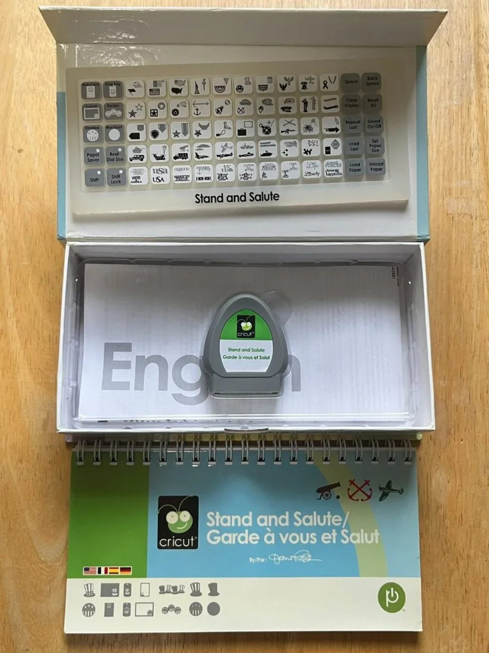 CRICUT United We Stand Patriotic Stand and Salute Cartridge Military USA Flag
